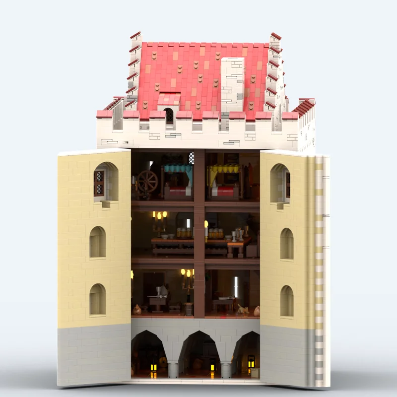9138pcs MOC Fortificata Casa Castalata Modello Building Blocks Regalo Di Natale Costruzione Assemblare Giocattolo Educazione FAI DA TE Mattoni Per Bambini