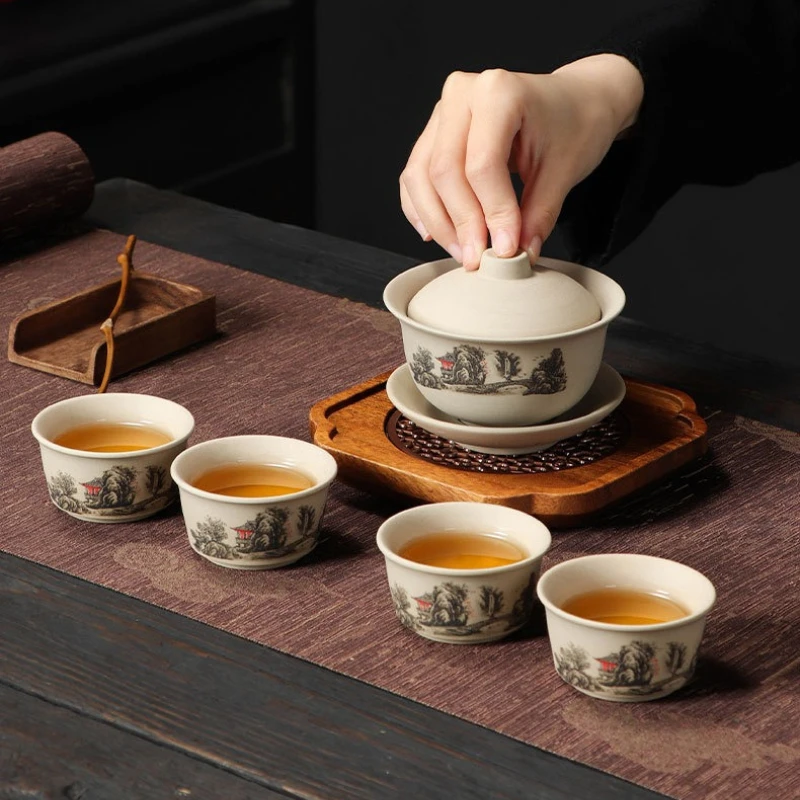 Stoneware Kungfu TeaSet - Sanc - đánh giá và giá Korean Tea Set