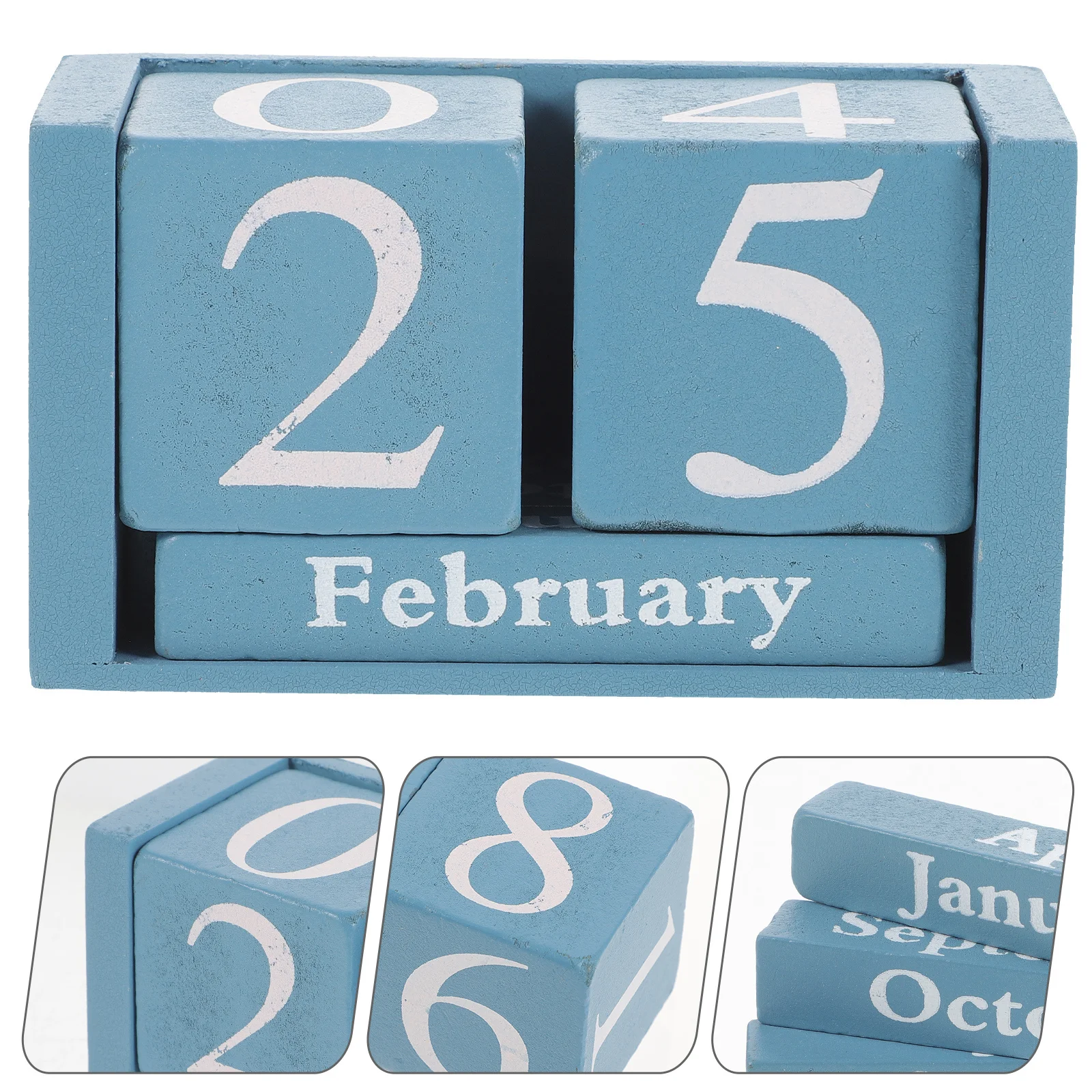 

Wooden Perpetual Desktop Block Calendar For Office Desk Decor Minimalist Yearly Schedule Tracker Standing Date