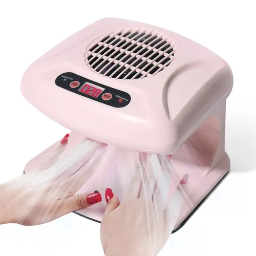 Secador de aire para decoración de uñas, secador de uñas de aire frío y caliente, esmalte de uñas, ventilador de aire con sincronización de 300W, secador de pelo para ambas manos y pies