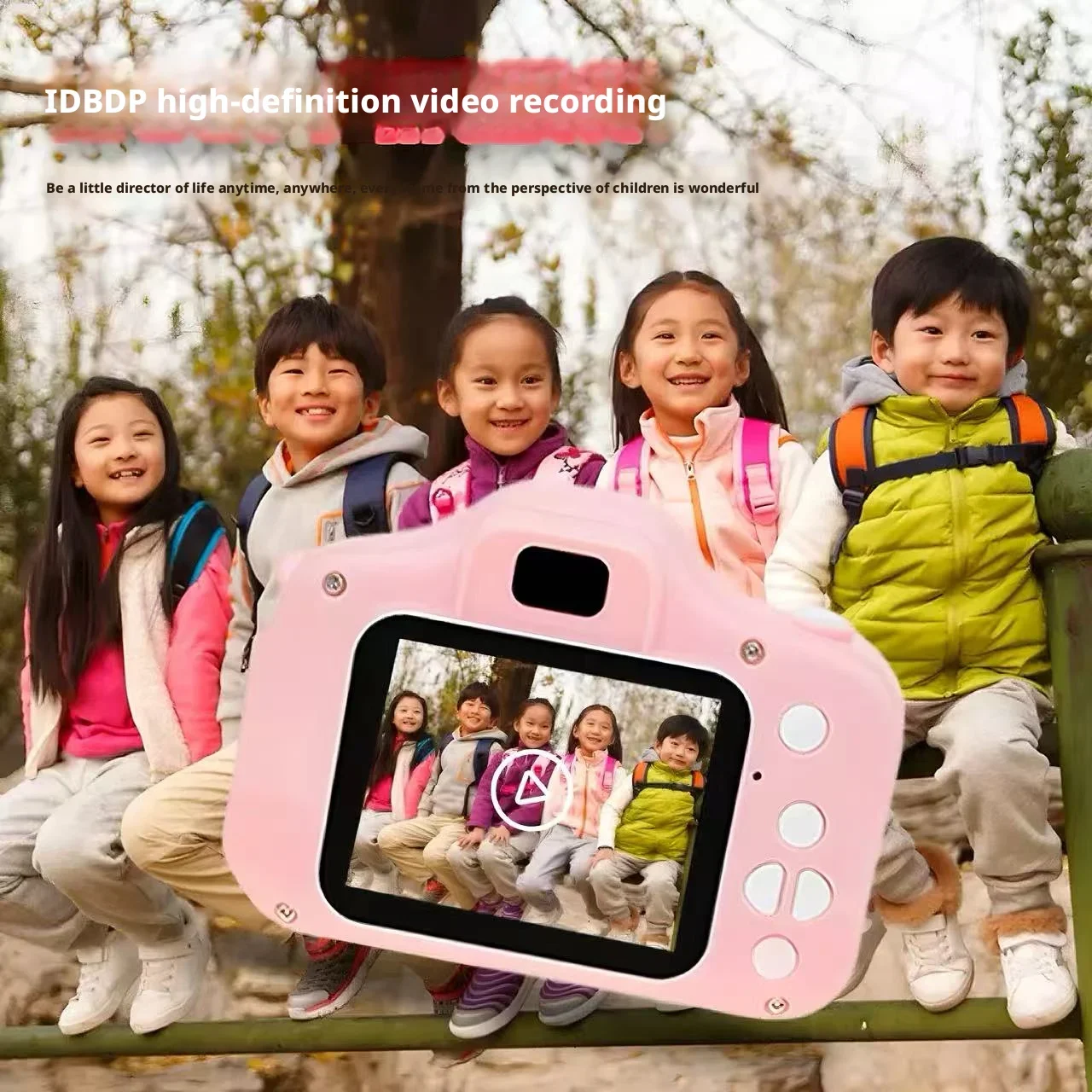 Cute Children Digital Camera Dual Lens Photo Video Toy Life Shockproof Silicone Case Birthday Present For Little Girls Boys
