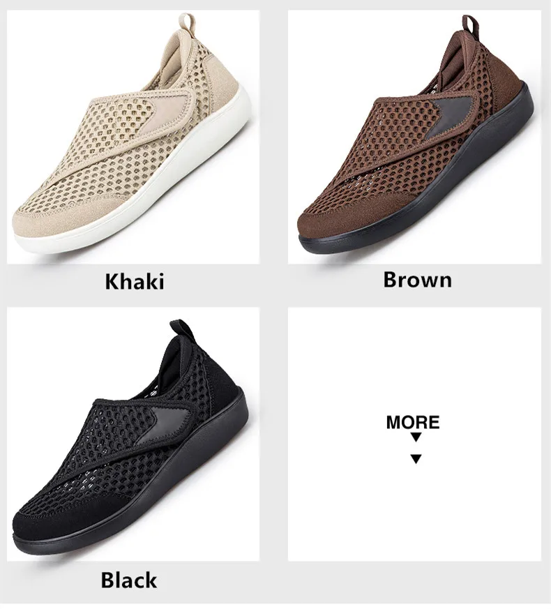 Neue Modische Herren-Sneaker Atmungsaktive Paar-Schuhe mit Breiter Zehenbox Barfußschuhe Bequeme Diabetiker-Schuhe Mesh Herren Freizeitschuhe zum Gehen – Detail 5