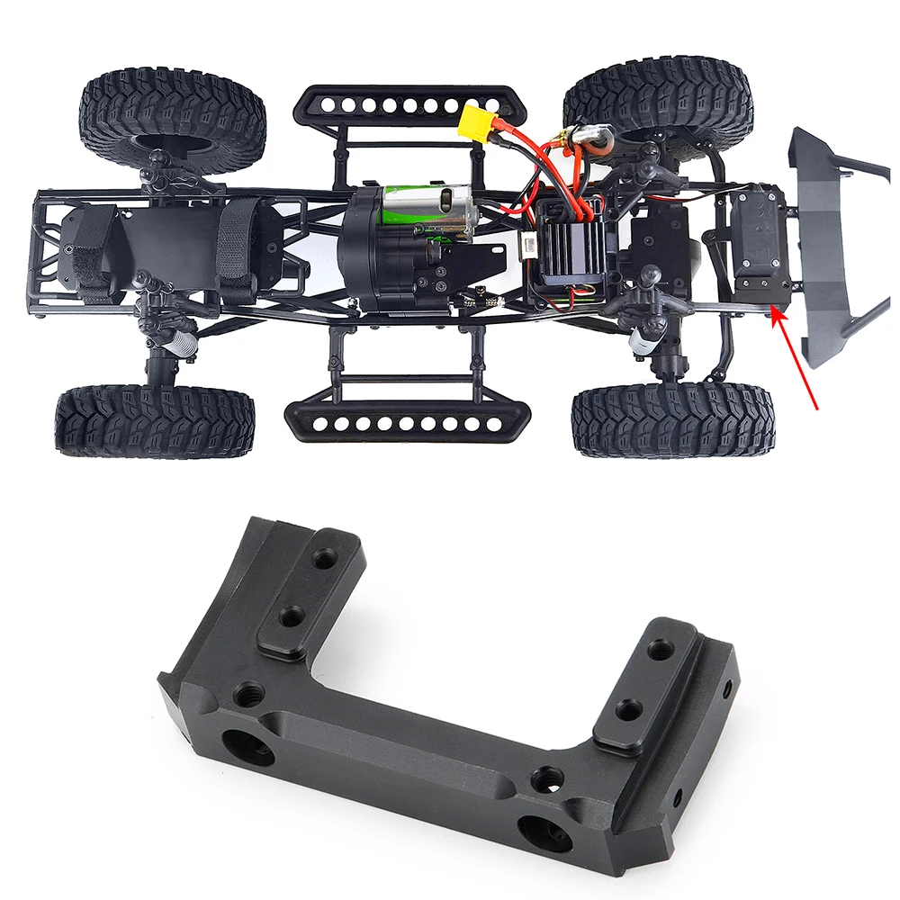 AXSPEED Metal CMS Servo Relocation Front Bumper Mount for Axial SCX10 90047 Wrangler 90046 1/10 RC Crawler Car Upgrade Parts