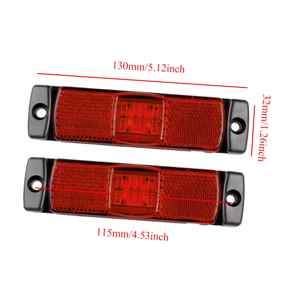 12-24V DC Fit For Pickup Lorry Trail Car LED Side Signal Strip Accessories 4 LED Side Marker Light  LED Side Marker Light