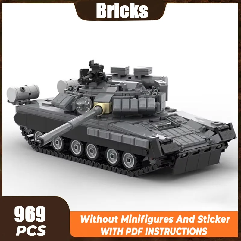 Moc Building Bricks Military Model T-80BV MBT Tank Technology Modular Blocks Holiday Gifts Toys For Children DIY Sets Assembly