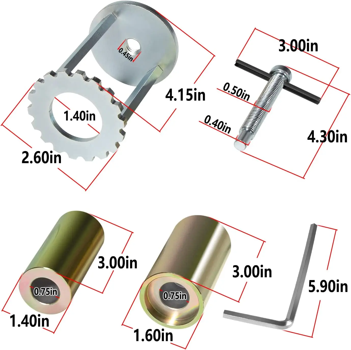 TENG MILE Transmission Dual Clutch Remover and Installer Tool fit for Ford Fiesta & Ford Focus 4F27E Auto Tools Professional