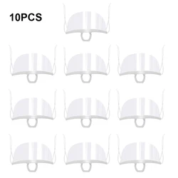 10 Pieces Transparent Protective Safety Face Shield Chef Anti-Fog Cover Hotel School Sanitary Anti-Splash Kitchen Mask