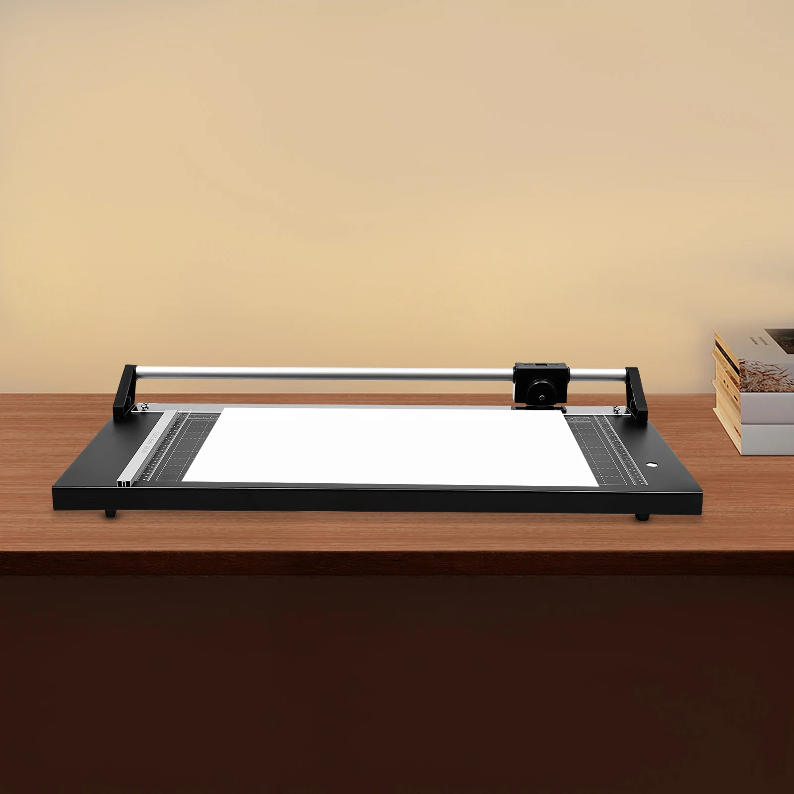 

24-inch Manual Rotary Paper Cutter Trimmer Precision Photo Paper Cutter with Angle Scale for Photography Studio, Office