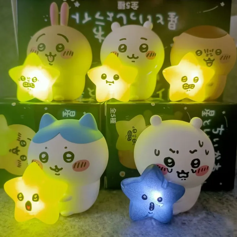 New Chitan Chiikawa Star Accompanying Lamp Series Anime Kawaii Hachiware Usagi Girl's Bedroom Luminous Ornament Night Light Gift