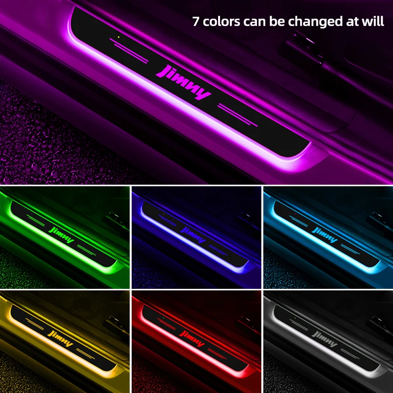 Car Acrylic LED Welcome Pedal Door Sill Light For Suzuki Jimny Swift Grand Vitara Ignis Alto Baleno SX4 Samurai S-Cross Celerio