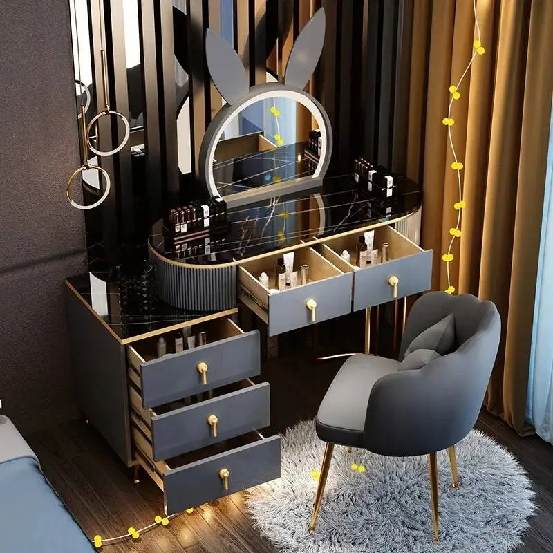 

Luxury Modern Vanity Table Storage European Big Study Corner Women Organizer Dressing Table Girl Penteadeira Chinese Furniture