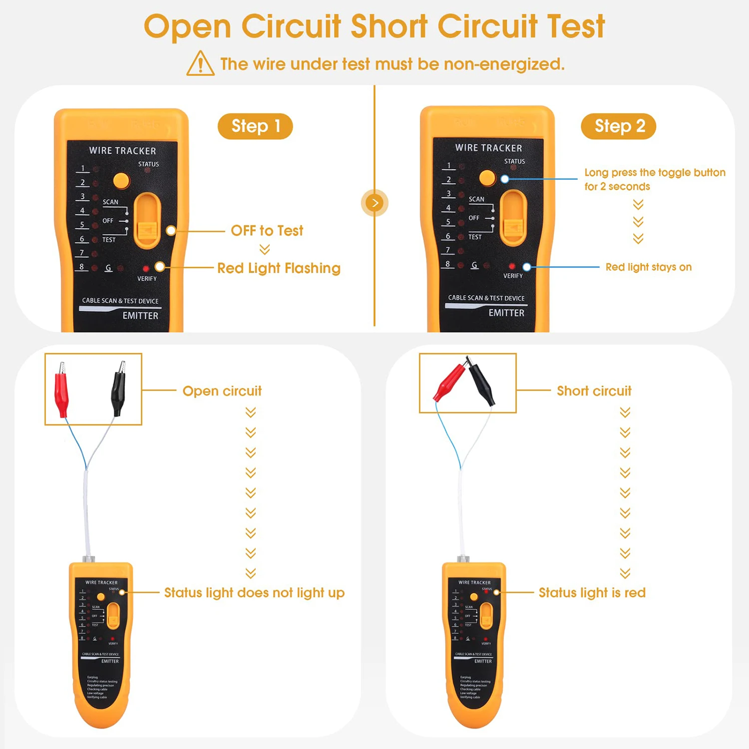 Internet LAN Network Cable Tester for STP UTP RJ11 RJ45 Cat5 Cat6 Telephone Wire Tracker Tracer Toner Detector Line Finder