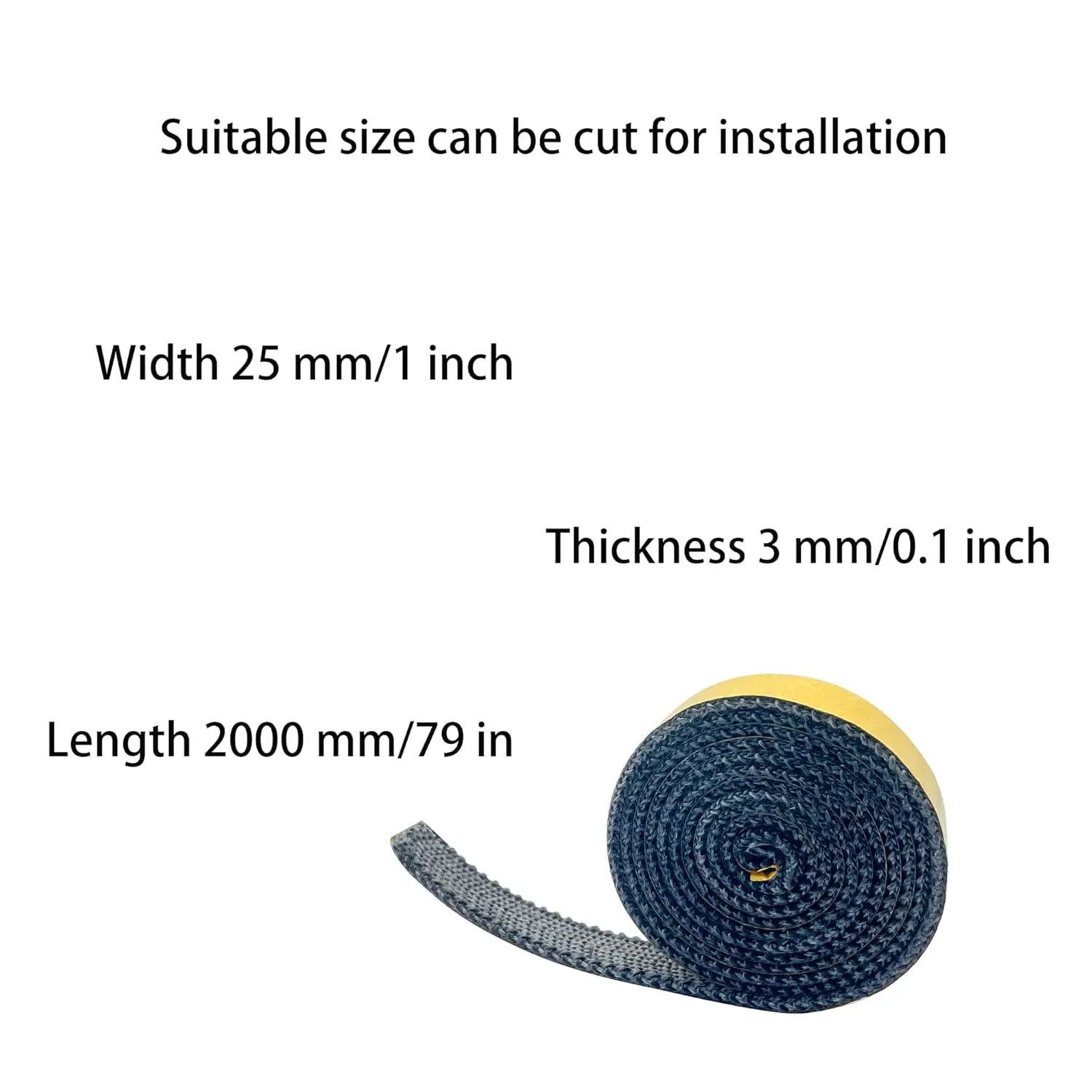 شريط للموقد والحشية، شريط حشية مسطح من الألياف الزجاجية بدرجة حرارة عالية، حشية مسطحة ذاتية اللصق لمواقد الفحم المحترقة