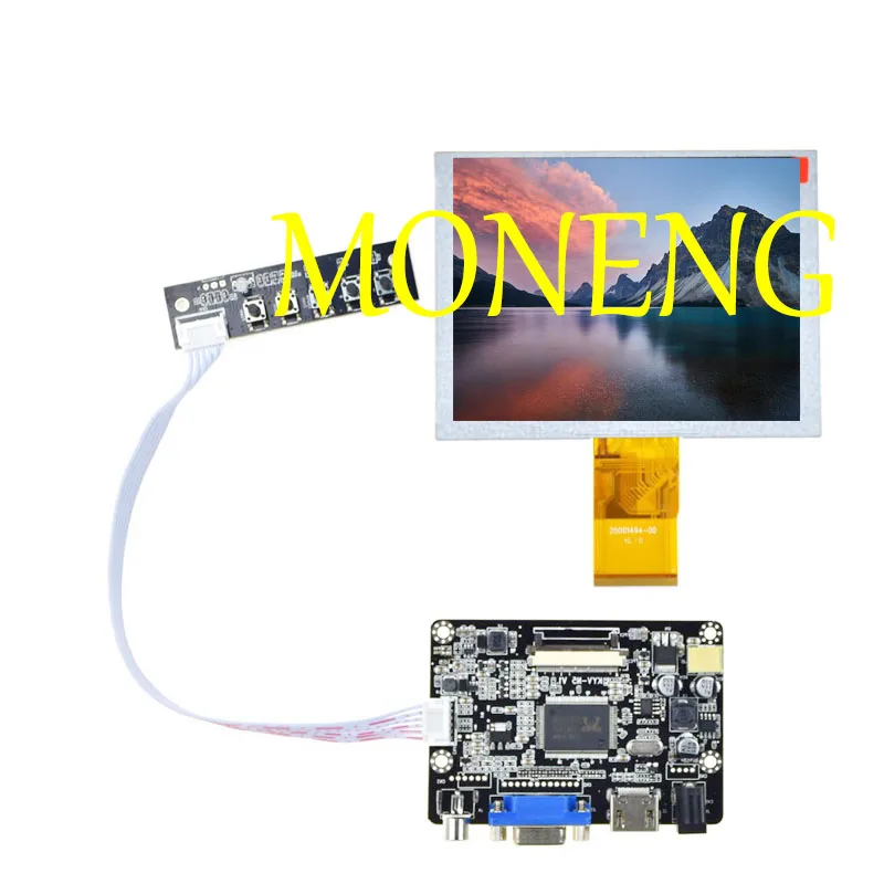 Original for VGA HDMI AV LCD Controller Board With 5inch ZJ050NA-08C Replace 640x480 AT050TN22 LCD Screen