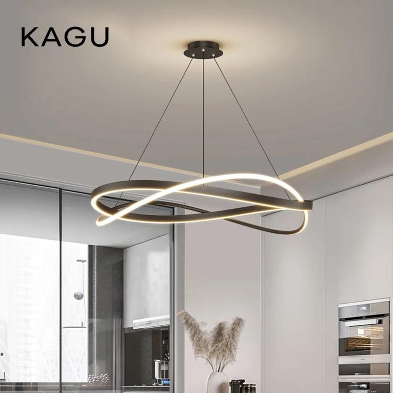 Luminaires suspendus minimalistes de luxe léger pour salon, lampes de plafond post-modernes simples pour restaurant et chambre à coucher, décorations pour la maison