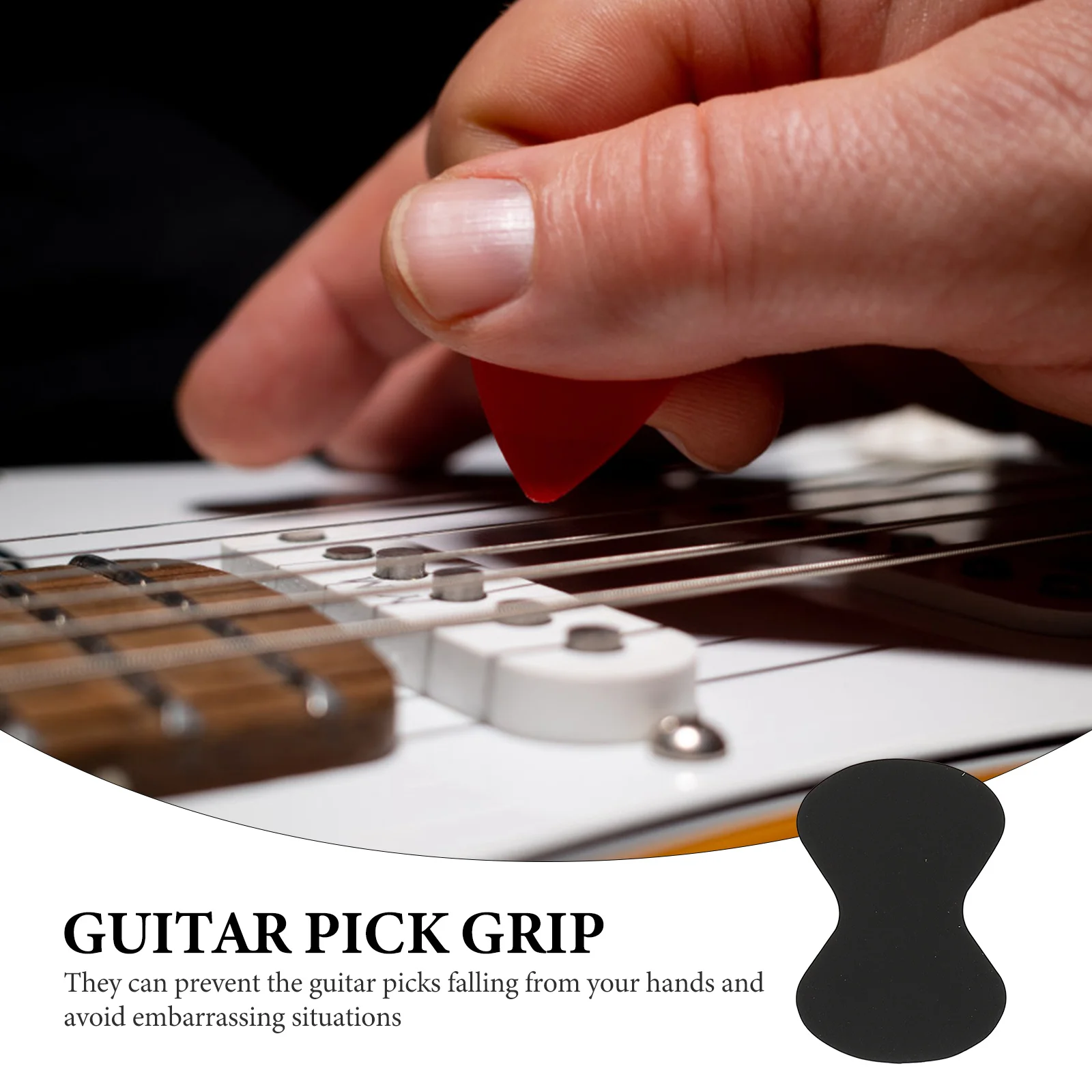 

20Pcs Self-Adhesive Guitar Pick Grips Eva Anti-Slip Supplies Prevent Falling Convenient to Use Guitar Pick Grips