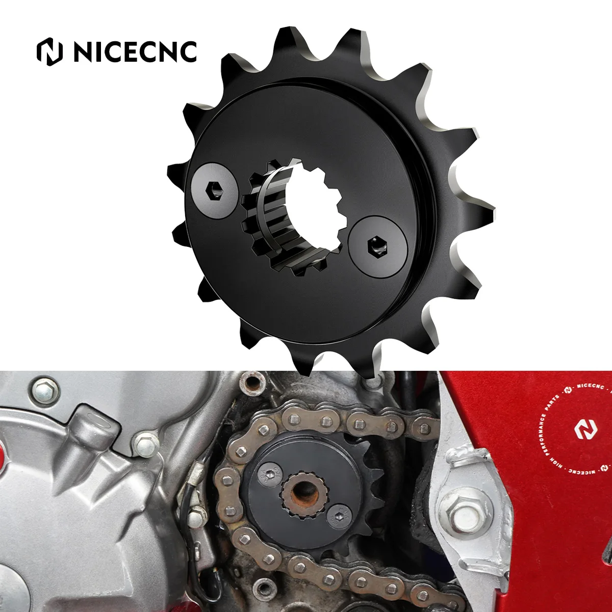 

NICECNC For Honda XR650L XR 650L 1993-2024 2023 2022 2021 2020 Motorcycle SuperPinion 15T Front Sprocket 20CrMnTi Steel Alloy