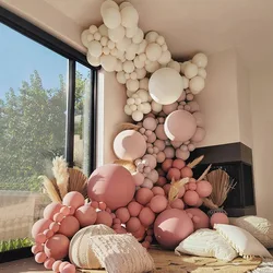Pastel Blush Vintage Pink White Sand Balloons Garland Arch Kit Boho Wedding Birthday Party Baby Shower Girl Decoration balloon