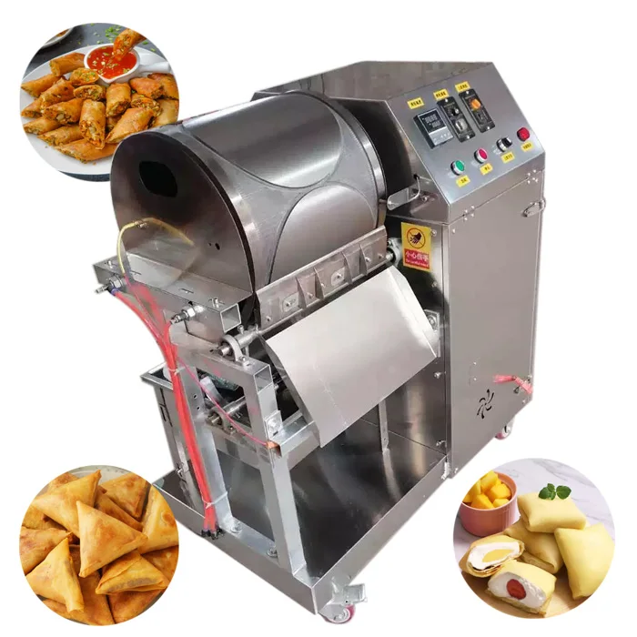 Automatic Lumpia Wrapper Machine Pancake Maker Samosa Sheet Making Popiah Spring Roll Skin Machine