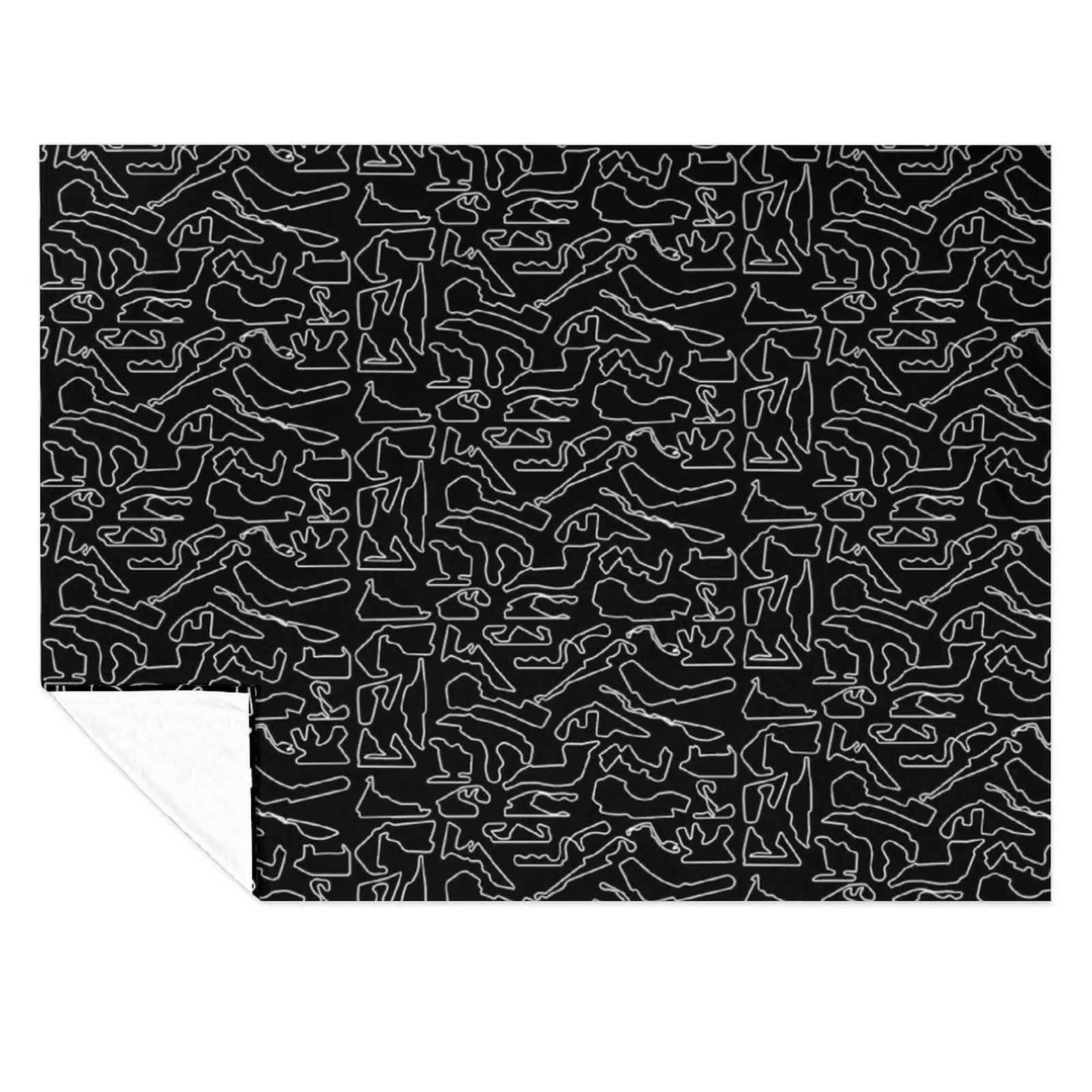 

F1 2023/2024 Tracks (Black) Throw Blanket Softest for babies Furry Blankets