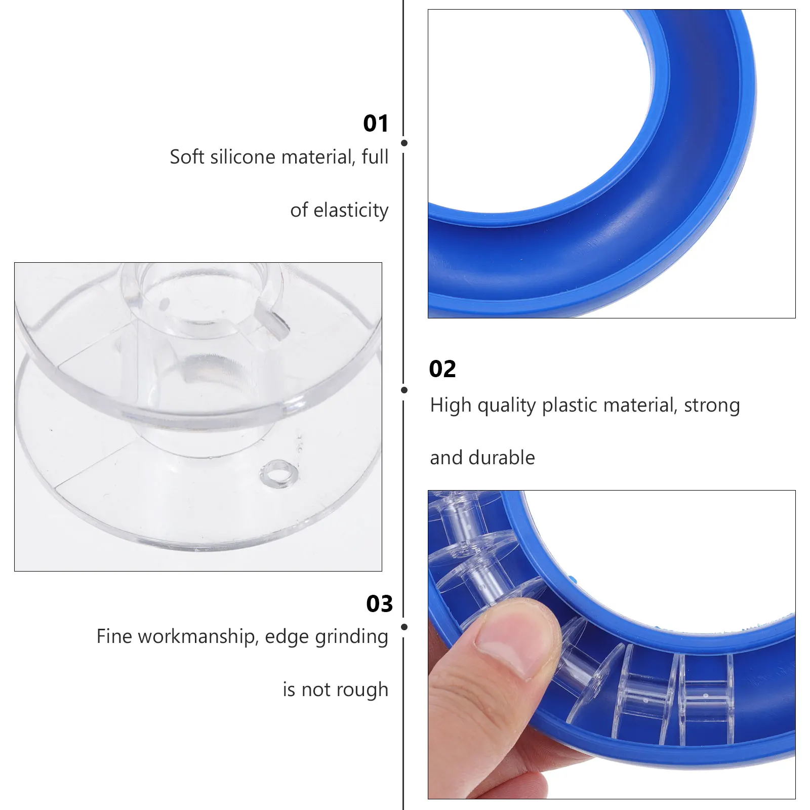 

1 set 1 Set Storage Case Organizer Box Holder For Sewing Machine Thread Spools Durable Material Easy Carrybobbin Box Sewing Case
