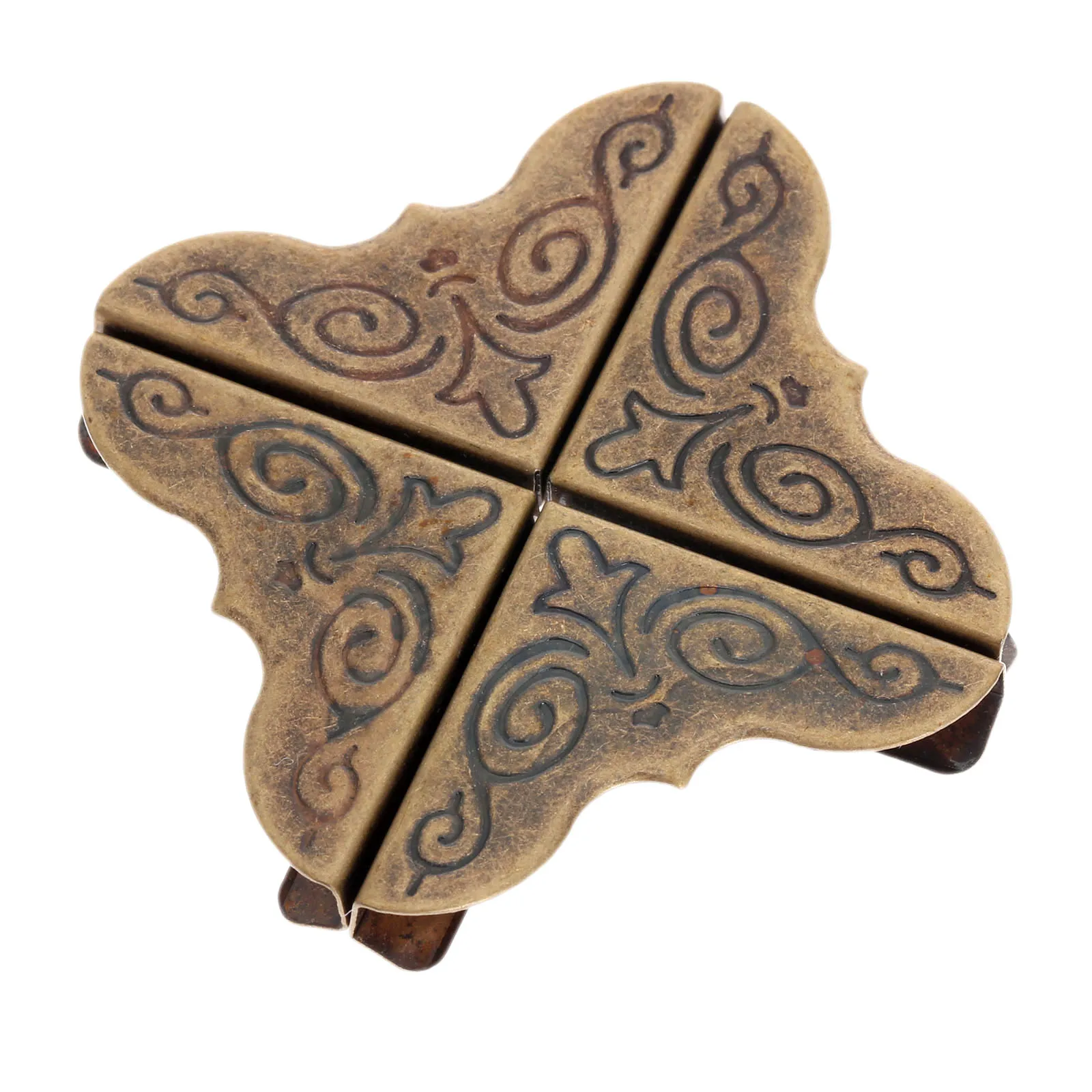 

24pcs Antique Bronze Corner Protectors for Wooden Boxes, Iron Decorative Corner Guards for Picture Albums,furniture Hardware