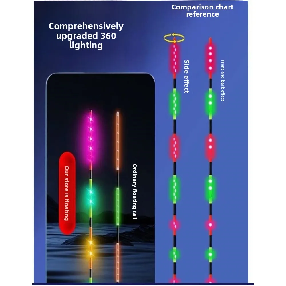 على الوجهين LED LED الصيد الذكية تعويم أعلى مضيئة السوبر مشرق الإلكترونية يطفو العوامة التعريفي فائقة الحساسية