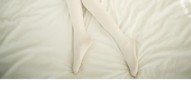 Übergröße Lolita JK Mädchen Milchweiße Tanzstrümpfe Damen Samt Dünne Alltags-Strumpfhose Winter Schwarze Damen Superelastische Strumpfhose – Detail 8