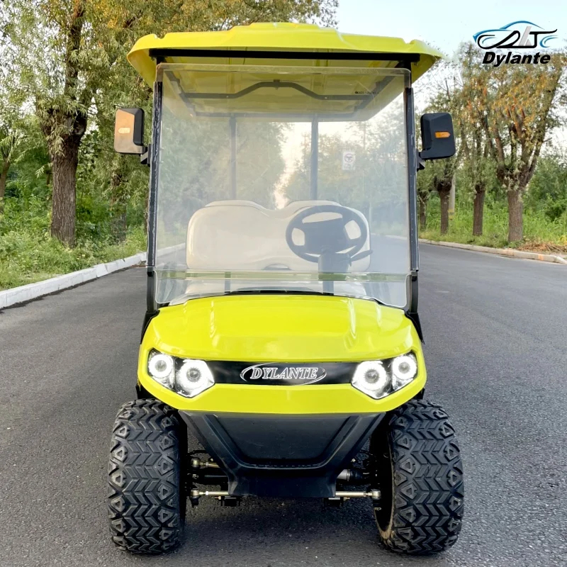 New Electric Off-Road Utility Vehicle 14 Inch with Rear Cargo Box Luxury 4 Seater Electric Golf Cart with Solar Panel