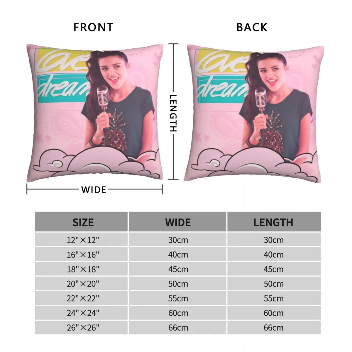 Kally's Mashup Love Dream Pillowcase Polyester Linen Velvet Printed Zip Decor Pillow Case Room Cushion Cover