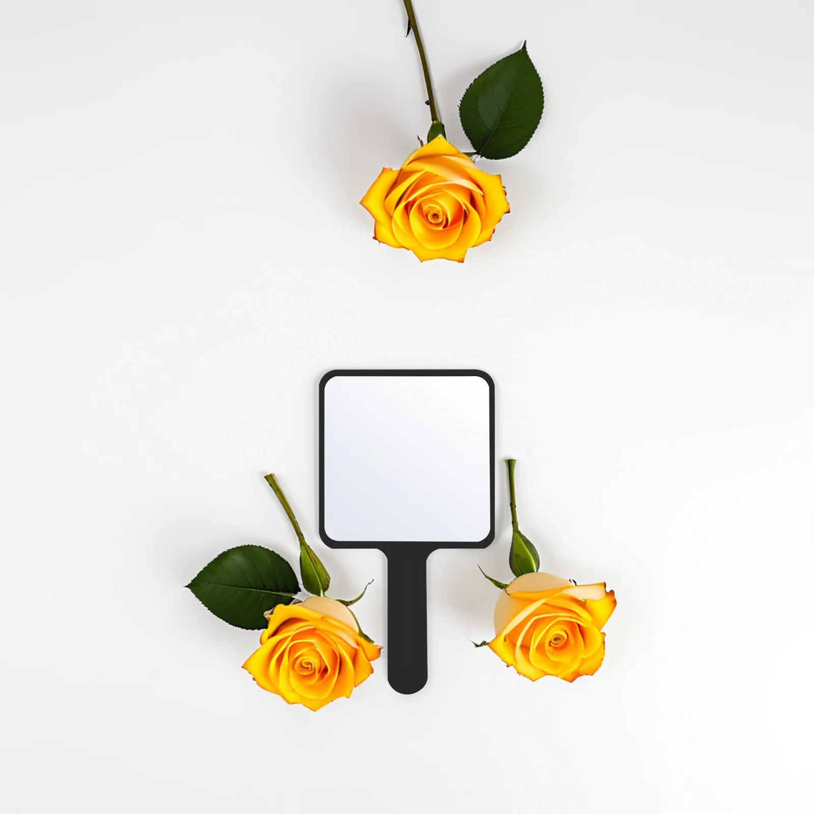 Espelho portátil para maquiagem, superfície transparente para verificação de maquiagem, barbeiros, salão de beleza, meninas e mulheres