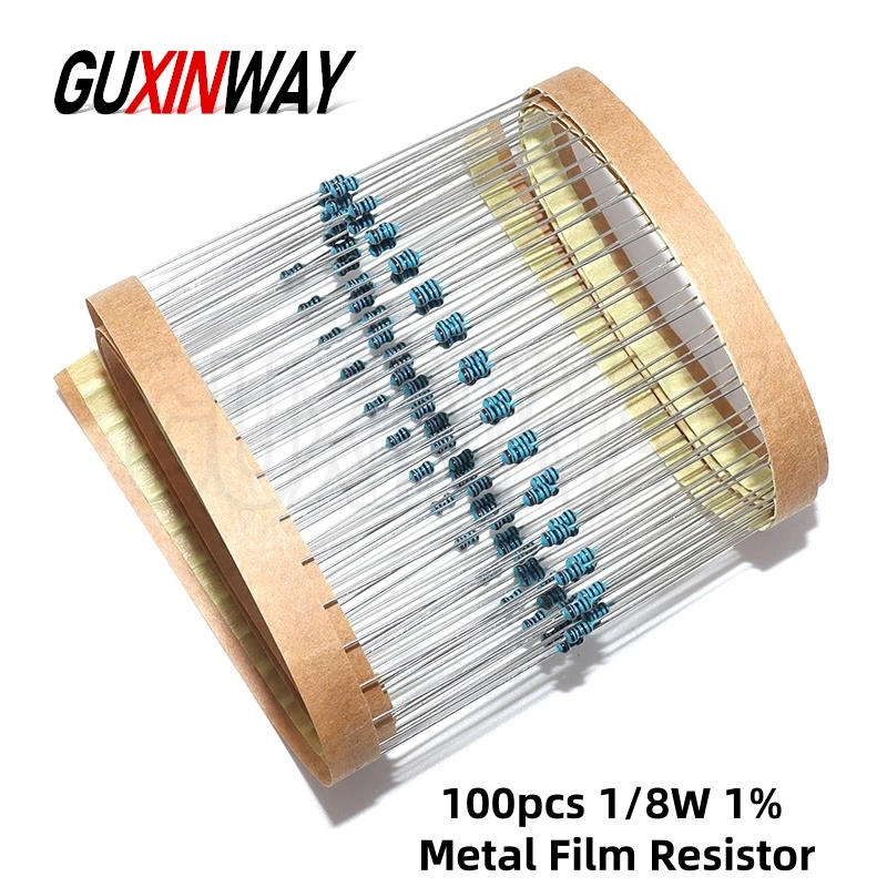 100 Stück 1/8 W 1 % Metallschichtwiderstand 0,125 W 1R-4,7 M 10R 22R 47R 100R 220R 470R 680R 1 K 3,3 K 4,7 K 10 K 22 K 47 K 220 K 680 K 1 M Ohm