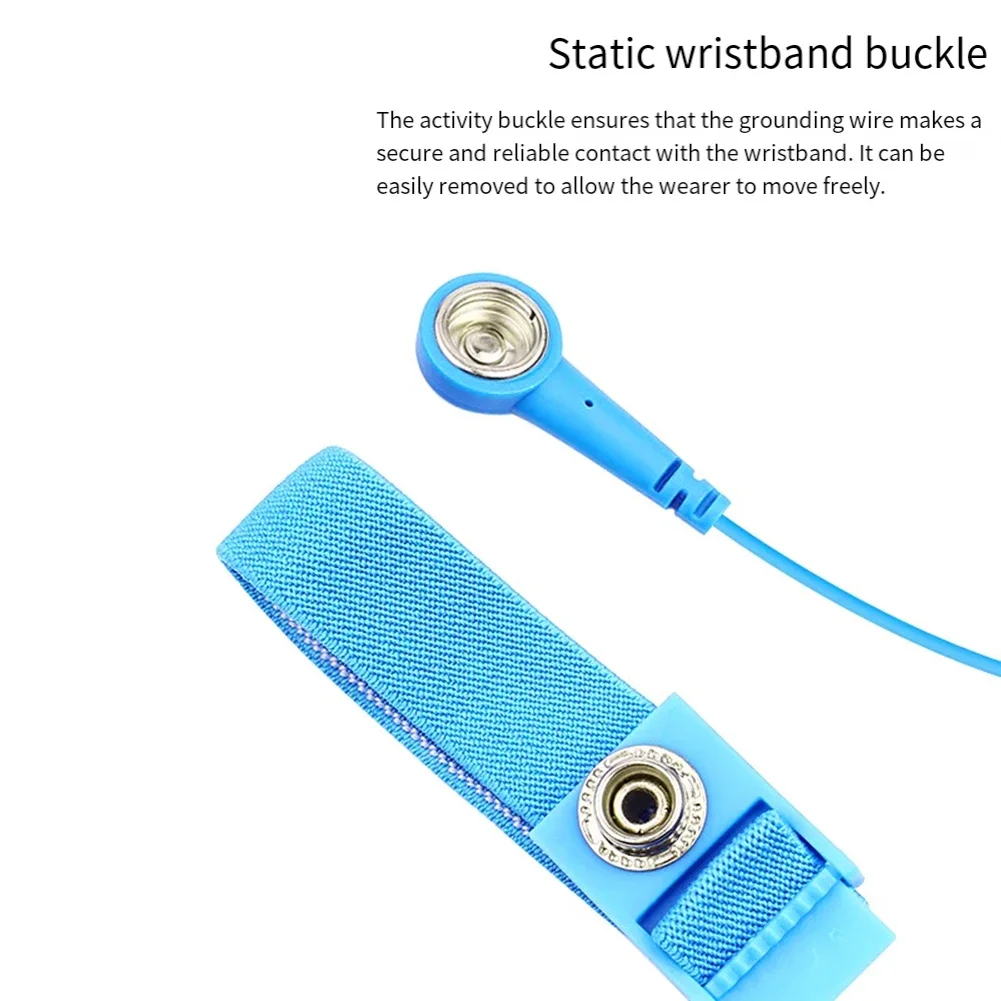 Corded AntiStatic Wrist Strap 3Meter With Grounding Clip For Electrostatic Discharge Protection And Static Shock Prevention