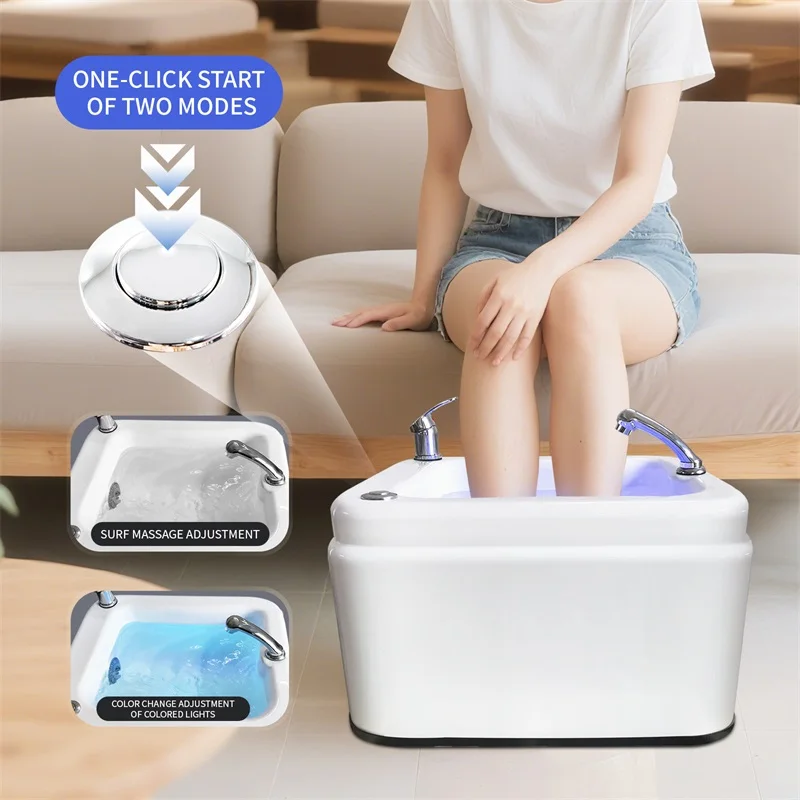

Detoxification Footbath Spa Massager with Anti-Slip Bottom Aqua Therapy Foot Bath Basin for Relaxation Foot Care