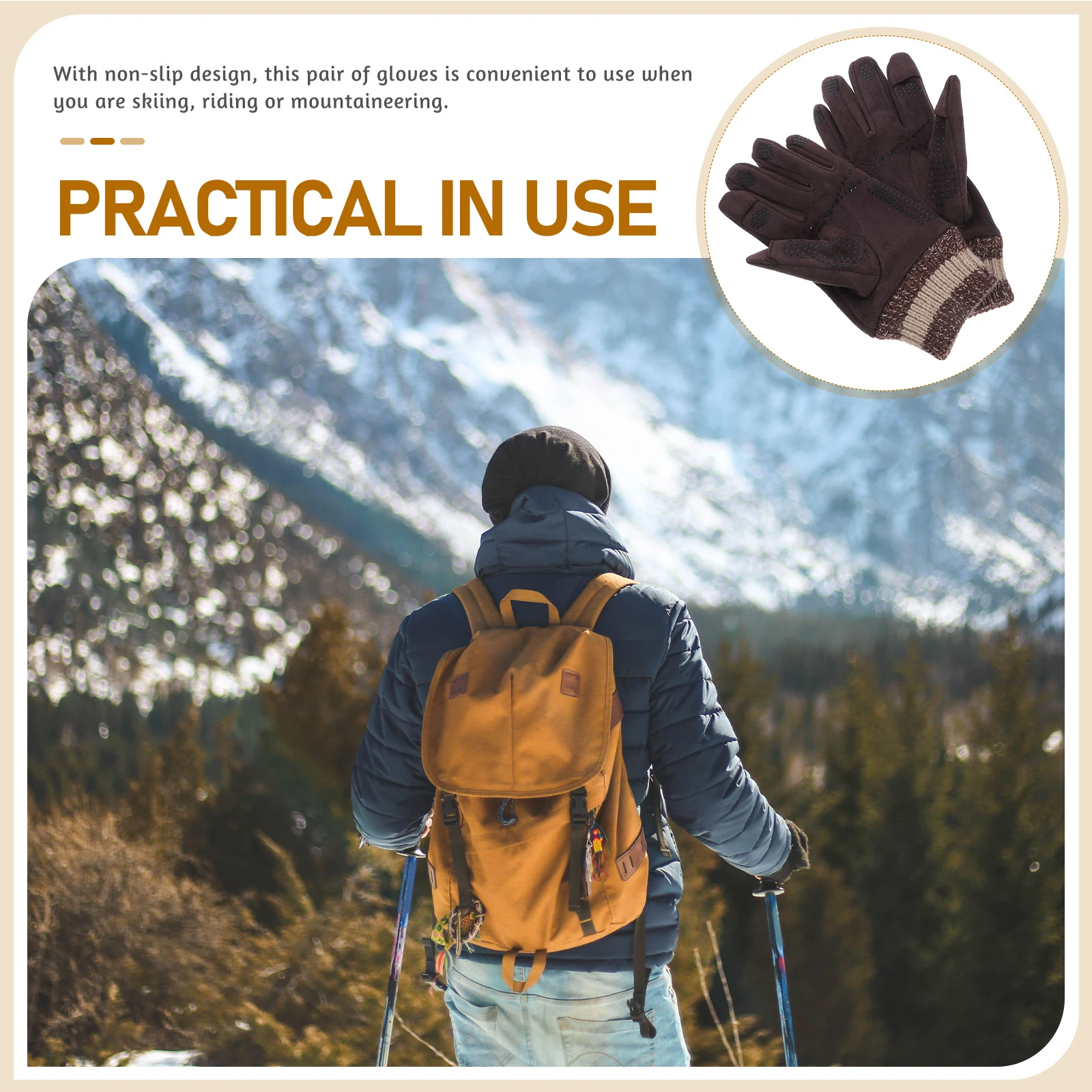 

Thermal Touchscreen Gloves Winter Waterproof Windproof Keep Warm for Soft Suede