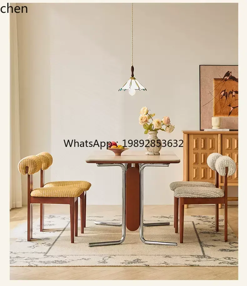 ZML retro Small Apartment Rectangular Solid Wood Dining Table New
