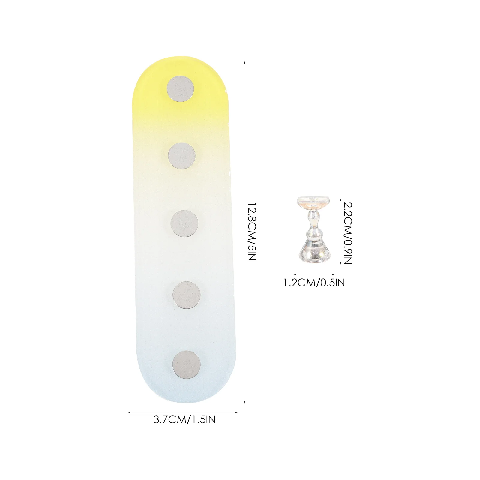 

2 Sets Magnetic Practice Stand For Press On Nails Fake Holder Plastic Display Stand Nail Art Training Salon Use Gradient Oval