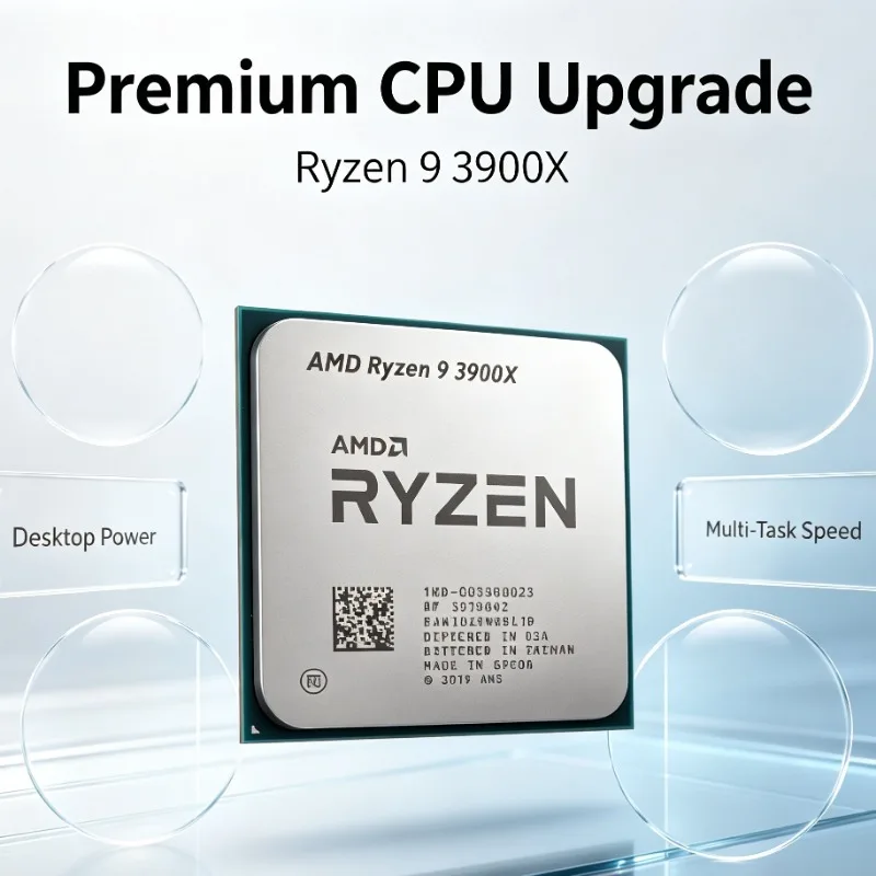 AMD R9 3900X Ryzen 9 Processor 12C 24T 3.8GHz 4.6GHz Boost Socket AM4 Zen2 No Cooler