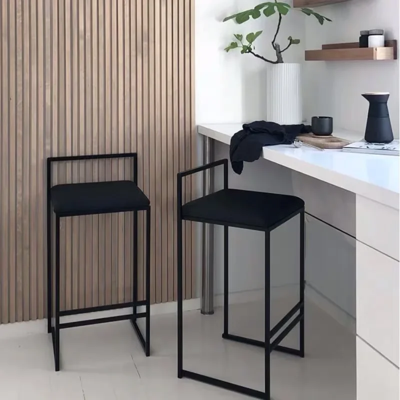 Kitchen Luxury Bar Stools Lifting Accent Backrest Swivel Counter Minimalist Metal Bar Simple High Creative Bar Silla Furniture