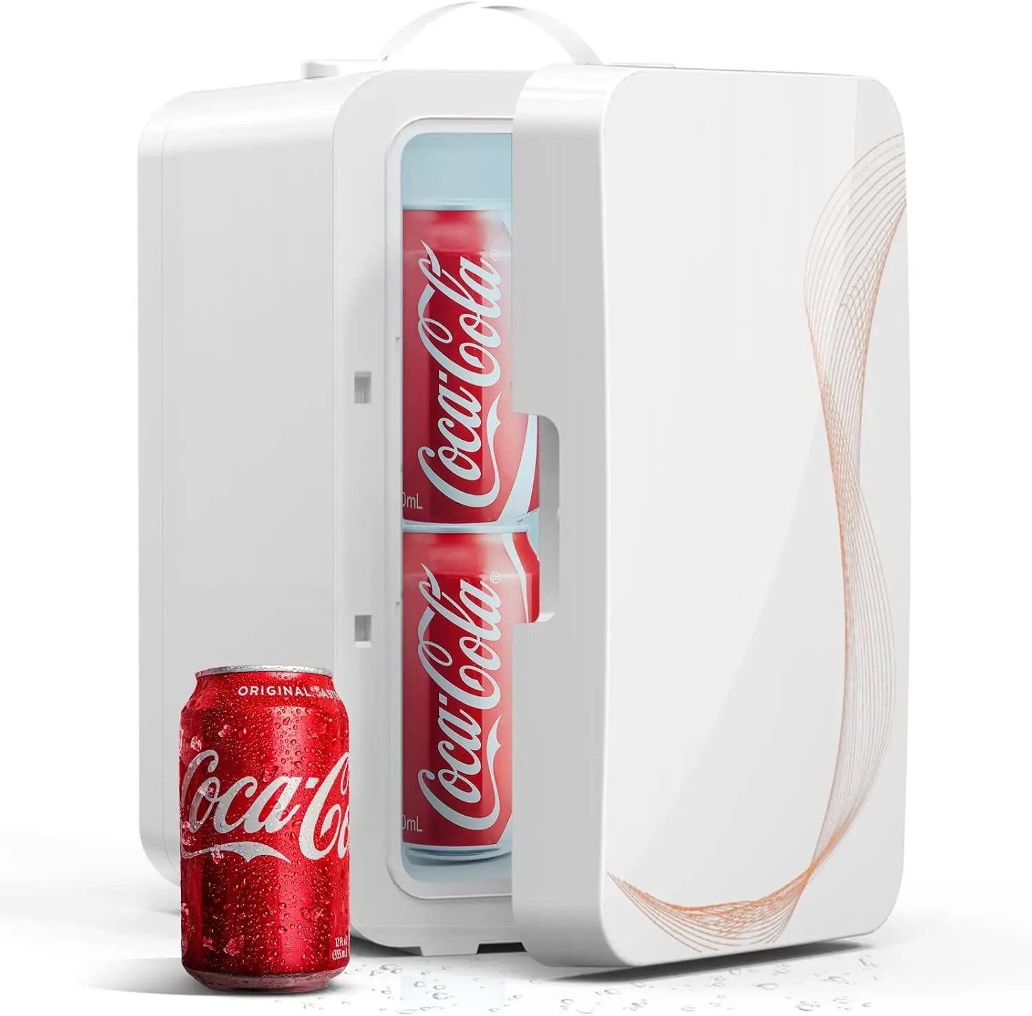 

Fridge for Bedroom Skincare Fridge 6L/8 Cans Small Refrigerator Refrigerator 110V AC/12V Portable Cooler and Warmer for Skin