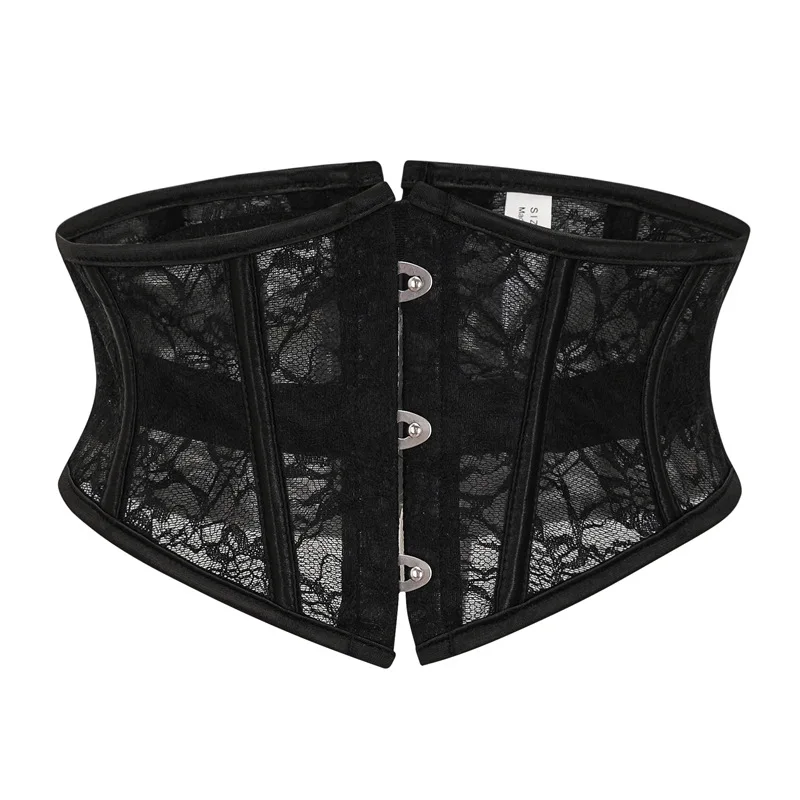 Sexy Bustiers und Korsett für Damen, Gürtel, Schnürung, Kunststoffknochen, Satin, Unterbrust, Taillentrainingskorsett, Unterbrustkorsett – Detail 15