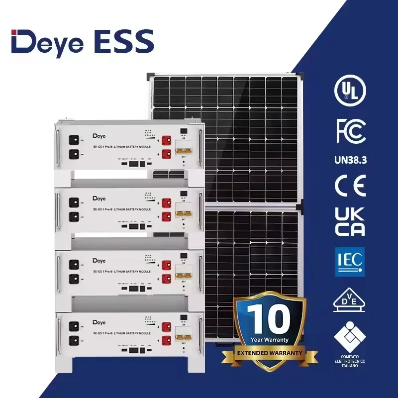 Deye en Stock ESS SE-G5.1 Pro-B baterías de litio para el hogar almacenamiento de energía Solar batería Lifepo4 de 5kwh Compatible con inversor Deye