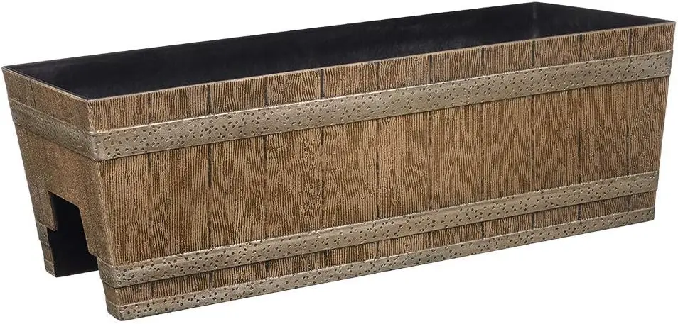 

Классическая подставка-кашпо из состаренного дуба для перил, 24 дюйма, декор для сада и дома