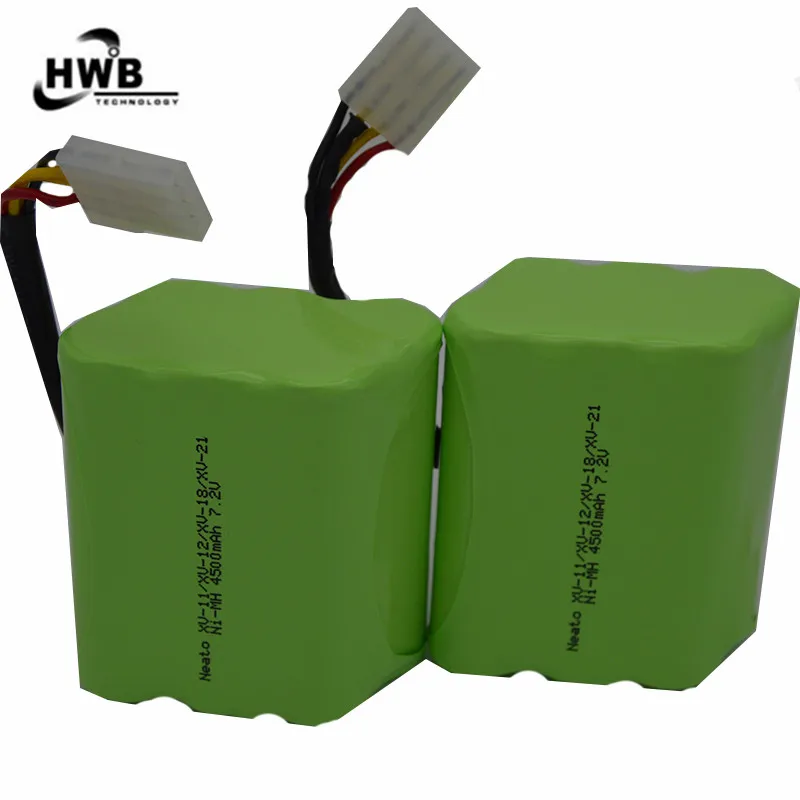 2X 7.2v 4500mAh battery pack for Neato XV-21 XV-11 XV-14 XV-15 robot vacuum cleaner parts neato xv battery signature pro