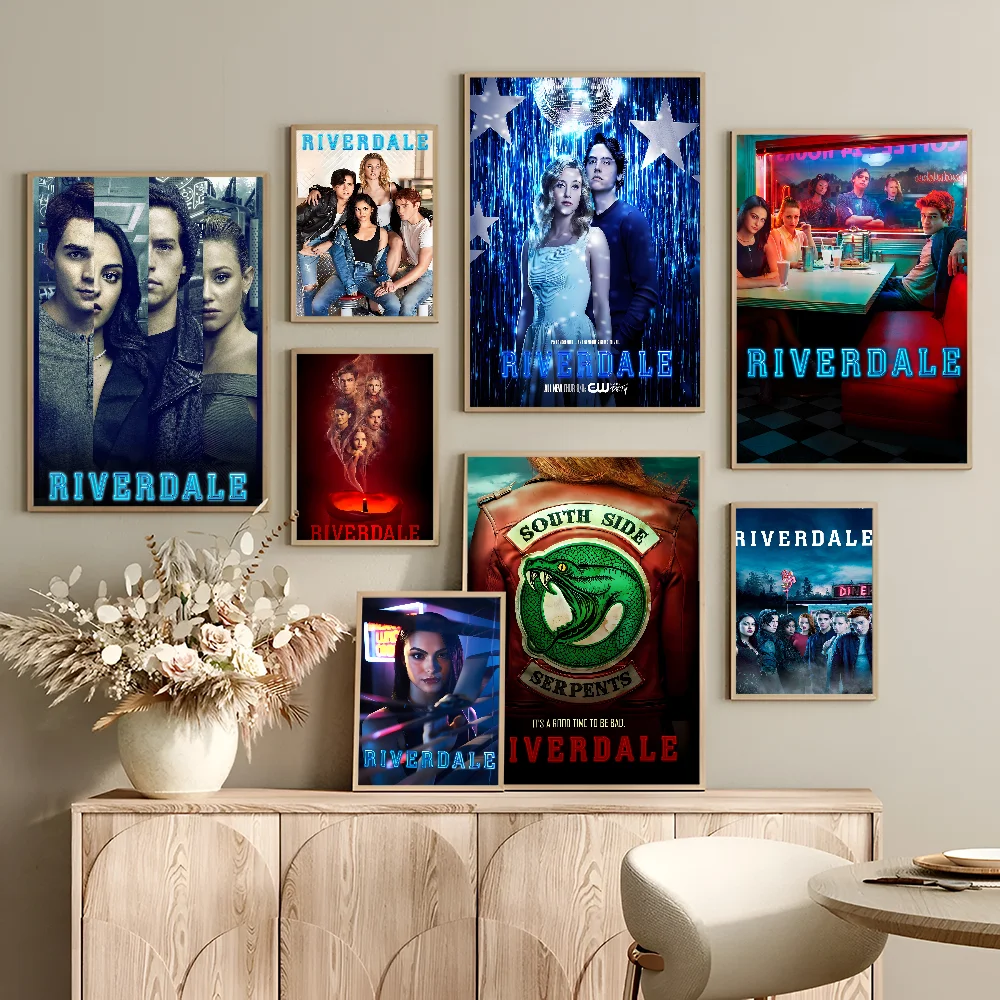 R-Riverdale TV DIY Sticky Poster Waterproof Paper Sticker Coffee House Bar Stickers Wall Painting