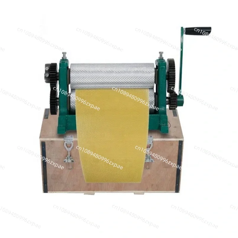 1PC Manual Honeycomb Embossing Machine Aluminum Alloy Bee Bee Special Beeswax Foundation Sheet Press Roller Machine