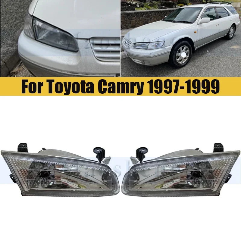 

1 пара, американская версия, передний бампер, фара для Toyota Camry 1997-1999, головной фонарь, головной фонарь
