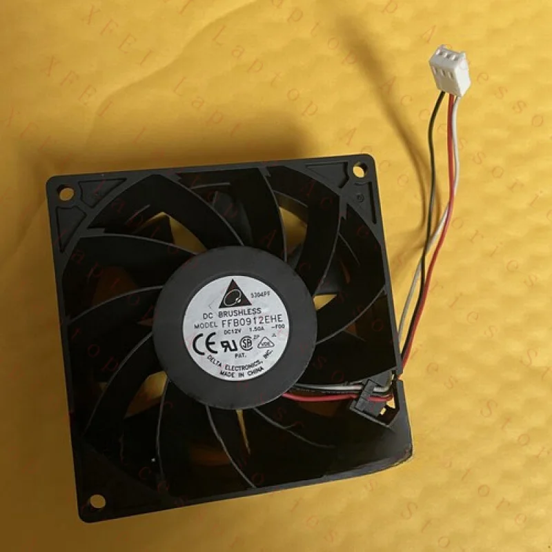 

F 1pcs for Delta FFB0912EHE-F00 Fan 12V 1.5A 3-wire 9038 90*90*38mm