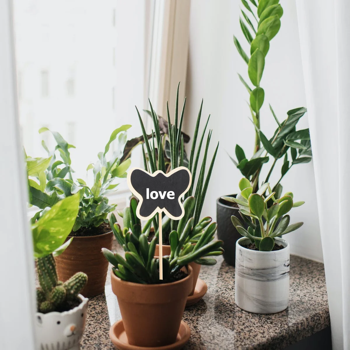 20 個木製ミニ黒板ボード庭の花植物ラベルクリエイティブメッセージサインウェディングパーティーの装飾黒板サイン