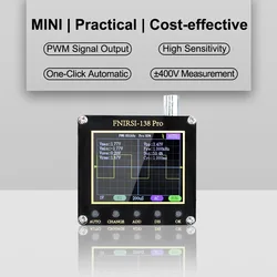 FNIRSI-138PRO DSO152 oscyloskop cyfrowy 200KHz przepustowość 2.5MSa/s AUTO 80KHz sygnał PWM Mini oscyloskop kieszonkowy